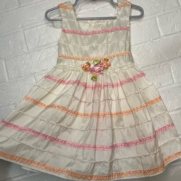 YoungLand Toddler Rosette Detail Party Dress - Picture 2 of 9